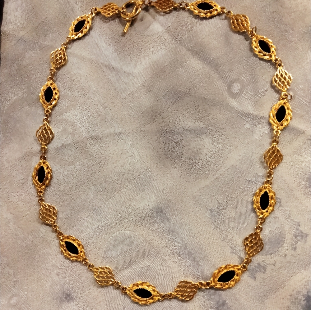 Vintage Black Onyx Necklace